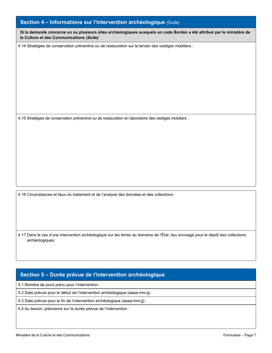 Demande De Modification De Permis - Quebec, Canada (French), Page 7