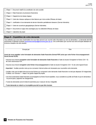 Forme F-0084 Quebec Haut Debit Regions Branchees Formulaire De Demande D&#039;aide Financiere - Quebec, Canada (French), Page 10