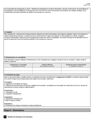 Forme F-0084 Quebec Haut Debit Regions Branchees Formulaire De Demande D&#039;aide Financiere - Quebec, Canada (French), Page 8