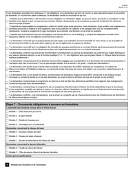 Forme F-0084 Quebec Haut Debit Regions Branchees Formulaire De Demande D&#039;aide Financiere - Quebec, Canada (French), Page 9
