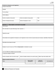 Forme F-0081 Fond D&#039;aide Aux Initiatives Regionales Gaspesie-Lles-De-la-Madeleine Demande D&#039;aide Financiere - Quebec, Canada (French), Page 2