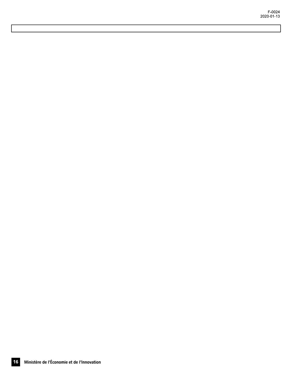 Forme F-0024 Pso-International Demande Daide Financiere - Quebec, Canada (French), Page 16