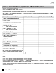 Forme F-0024 Pso-International Demande D&#039;aide Financiere - Quebec, Canada (French), Page 5