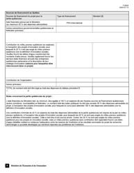 Forme F-0024 Pso-International Demande D&#039;aide Financiere - Quebec, Canada (French), Page 6