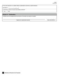 Forme F-0027 Conge Fiscal Pour Chercheurs Etrangers Suivi Annuel - Quebec, Canada (French), Page 2