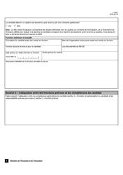 Forme F-0041 Congre Fiscal Pour Chercheurs Etrangers Demande De Certificat De Chercheur - Quebec, Canada (French), Page 3