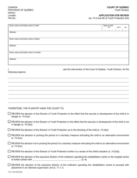 Form SJ-174A Application for Review in Virtue of Sections 11.1.1, 74.2 and 95 Ypa - Quebec, Canada, Page 2