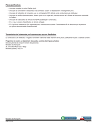 Forme V-3037 Programme De Soutien Au Deploiement DES Autobus Scolaires Electriques Au Quebec Demande D&#039;aide Financiere Pour L&#039;acquisition D&#039;un Autobus Scolaire Electrique - Quebec, Canada (French), Page 4
