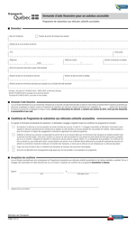Forme V-3030 &quot;Demande D'aide Financiere Pour Un Autobus Accessible&quot; - Quebec, Canada (French)