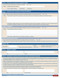 Form 01-1000A Enrolment Application &quot; Qualification Program - Quebec, Canada, Page 2