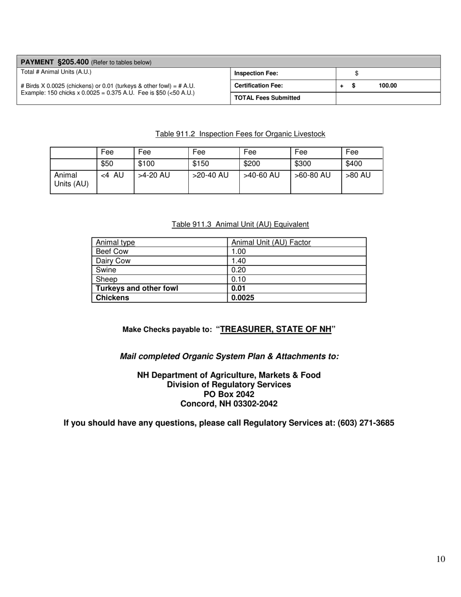 Organic System Plan (Osp)-poultry  Other Fowl - New Hampshire, Page 10