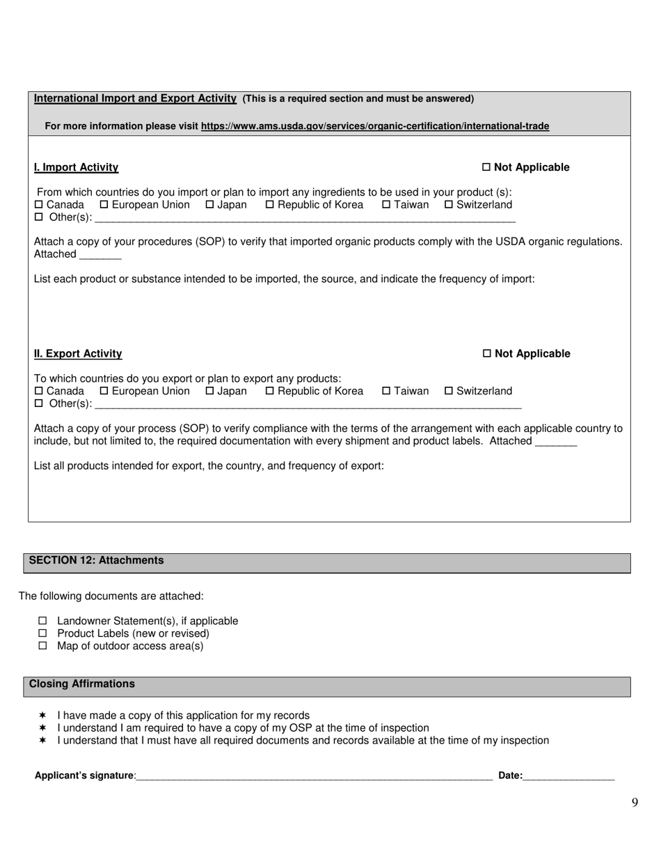 Organic System Plan (Osp)-poultry  Other Fowl - New Hampshire, Page 9