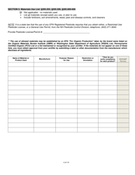 Organic System Plan (Osp) for Crop - Hay/Pasture Production - New Hampshire, Page 4