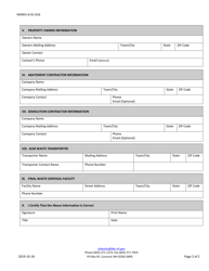 Form NHDES-A-01-016 Asbestos Demolition/Renovation Notification Form - New Hampshire, Page 2