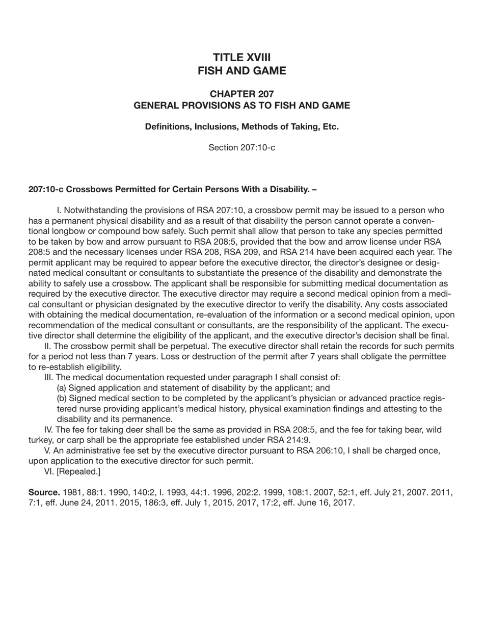 Form BUS17002 Permanent Disabled Crossbow Permit Application - New Hampshire, Page 4