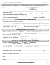Document preview: BFA Form 775 Rental Verification Request - New Hampshire