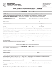 Form BUS19001 Application for Paraplegic License - New Hampshire, Page 2