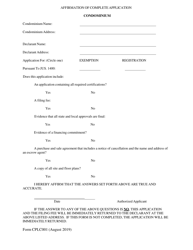Form CPLC001 &quot;Affirmation of Complete Application&quot; - New Hampshire