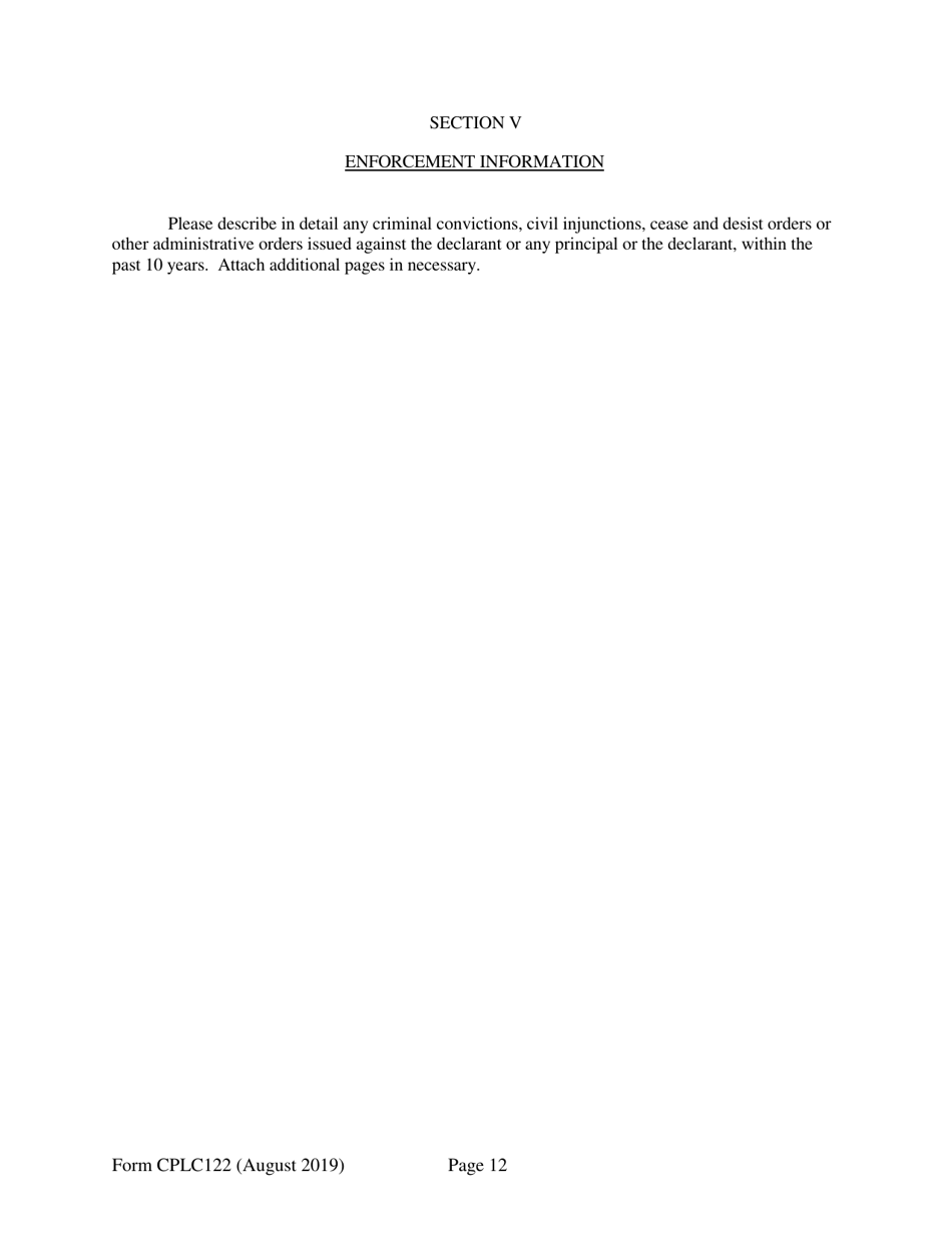 Form CPLC122 Application for 10 Residential Unit Exemption - New Hampshire, Page 12