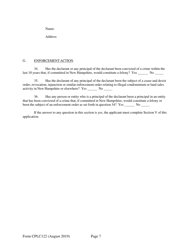 Form CPLC122 Application for 10 Residential Unit Exemption - New Hampshire, Page 7