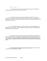 Form CPLS110 Abbreviated Registration Application - New Hampshire, Page 3
