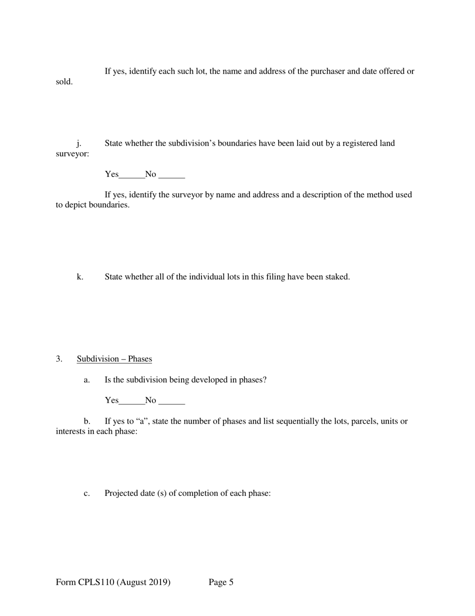 Form CPLS110 Abbreviated Registration Application - New Hampshire, Page 5