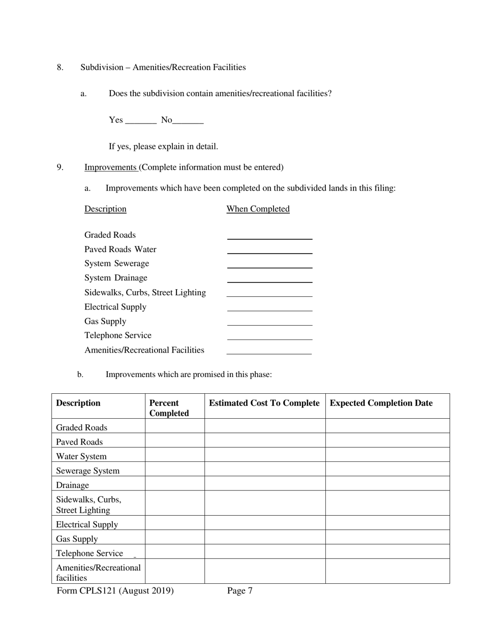 Form CPLS121 Application for 25 Unit Exemption - New Hampshire, Page 7