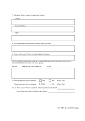 Form WC-TPA-BA Biographical Affidavit - New Hampshire, Page 2
