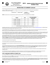 Instructions for Form BT-SUMMARY Business Tax Return Summary - New Hampshire, Page 5