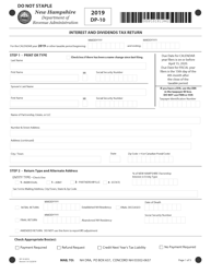 Form DP-10 Interest and Dividends Tax Return - New Hampshire