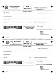 Form DP-110-ES Estimated Railroad Tax Payment Forms - New Hampshire, Page 3
