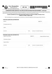 Form DP-139 Communications Services Tax Application for Registration Number - New Hampshire, Page 2