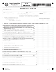 Document preview: Form NH-1120 Business Profits Tax Return - New Hampshire