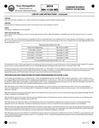 Instructions for Form NH-1120-WE Combined Business Profits Tax Return - New Hampshire, Page 3