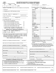 Form PA-7 Notice of Intent to Cut Wood or Timber - New Hampshire