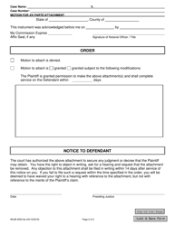 Form NHJB-4005-SE Motion for Ex Parte Attachment - New Hampshire, Page 2