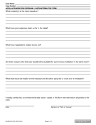 Form NHJB-2615-SUP Appellate Mediation Program Party Information Form - New Hampshire, Page 2