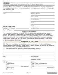 Form NHJB-3124-DS Petition of Eligibility for Annulment of Record of Arrest or Conviction for Personal Possession of Marijuana (3/4 Oz. or Less) - New Hampshire, Page 2