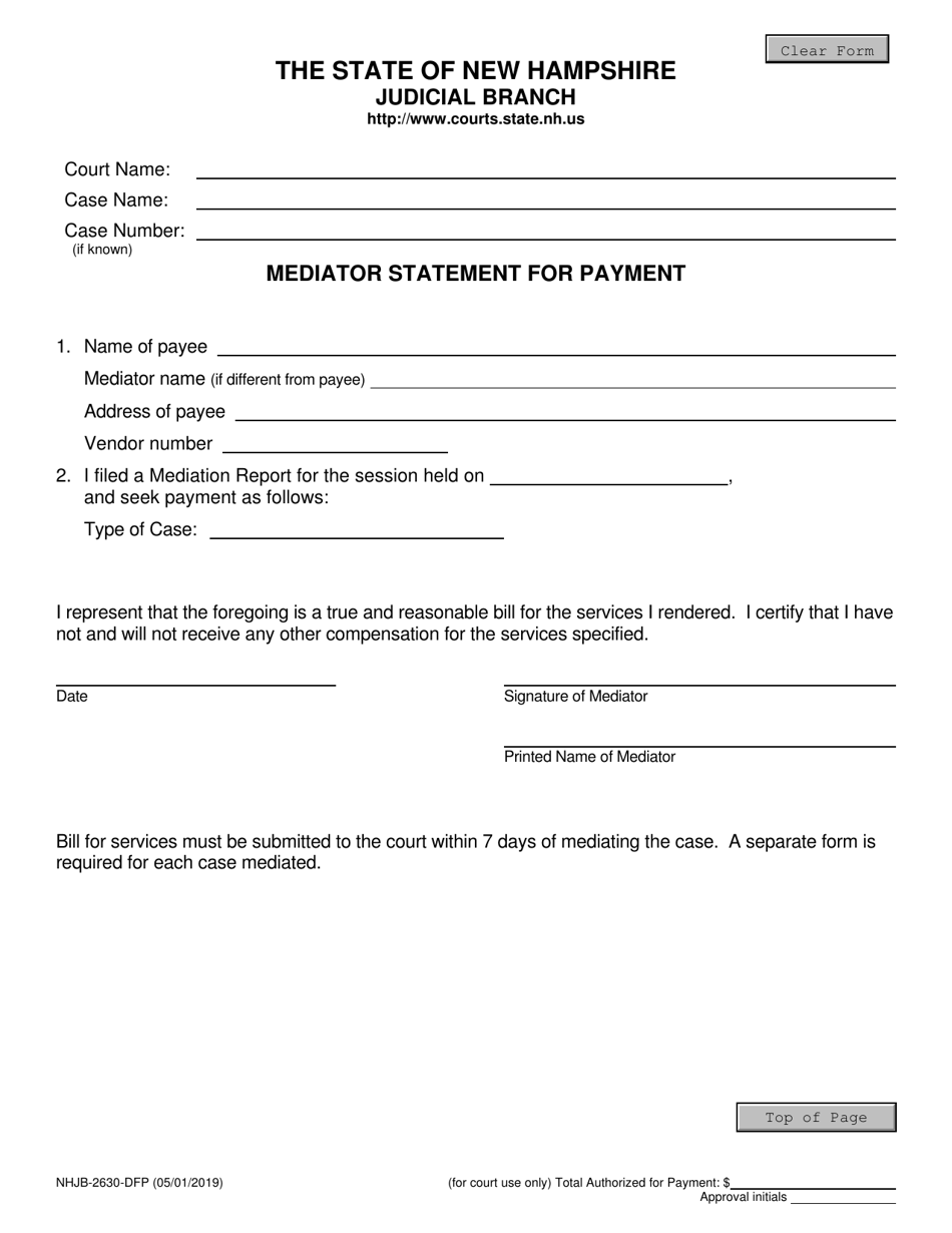 Form NHJB-2630-DFP - Fill Out, Sign Online and Download Fillable PDF ...