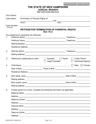 Document preview: Form NHJB-2188-F Petition for Termination of Parental Rights - New Hampshire