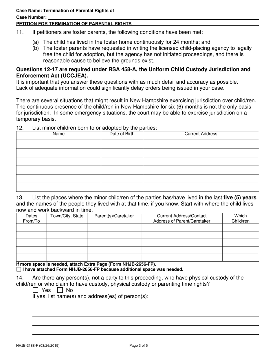Form NHJB-2188-F Petition for Termination of Parental Rights - New Hampshire, Page 3