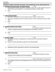Form NHJB-2072-F Temporary Decree on Petition for Divorce, Legal Separation, or Civil Union Dissolution - New Hampshire, Page 3