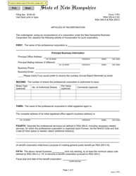 Form 11PC Articles of Incorporation for a Professional Corporation - New Hampshire, Page 2