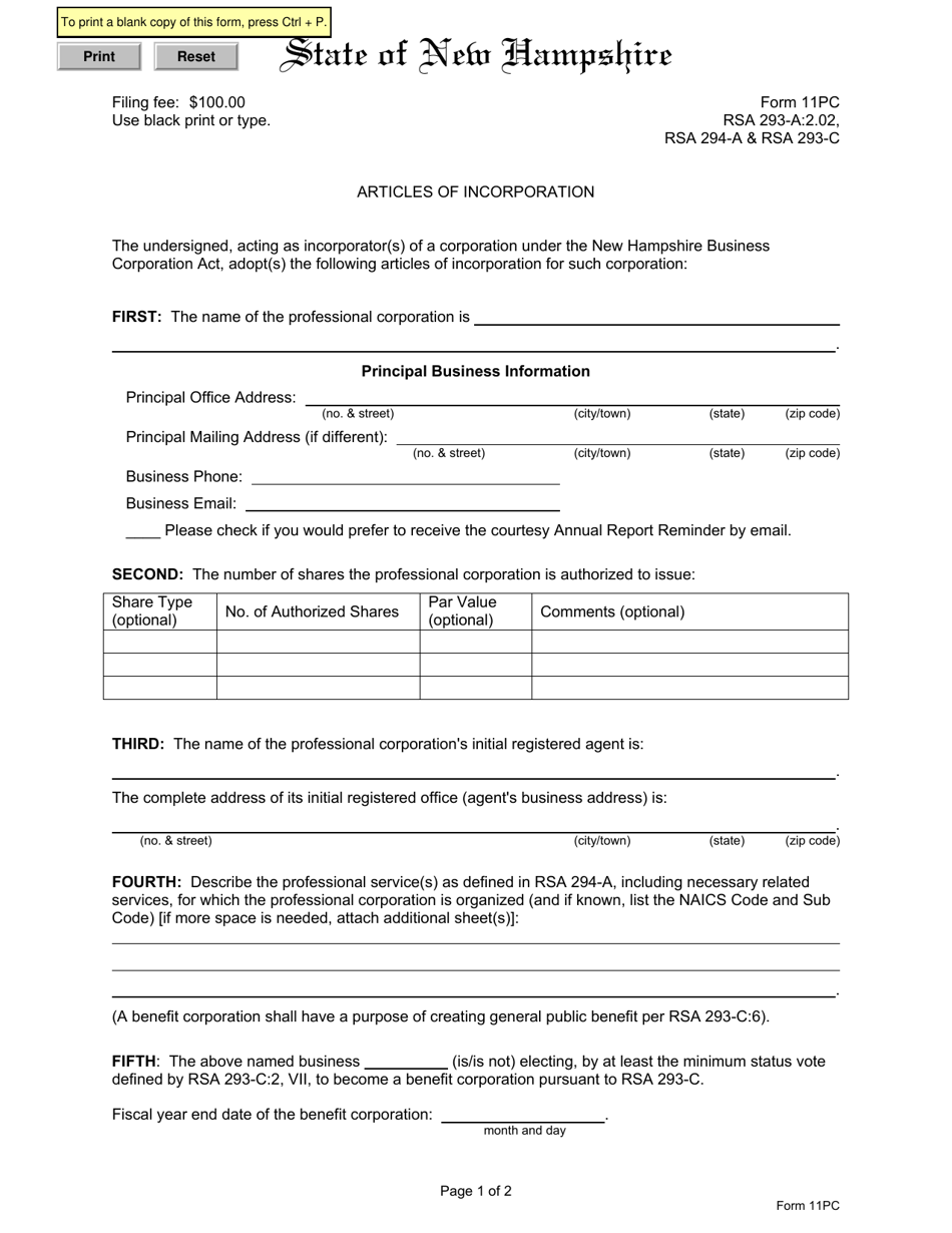 Form 11PC - Fill Out, Sign Online and Download Fillable PDF, New ...