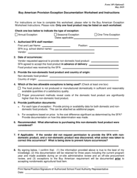 Form 149 &quot;Buy American Provision Exception Documentation Worksheet&quot; - New Jersey