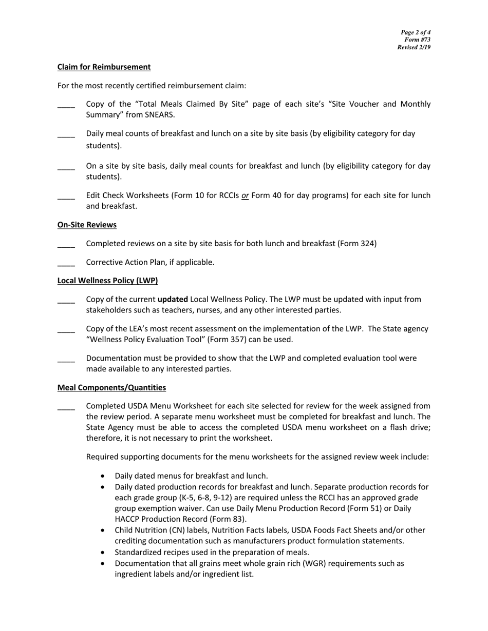 Form 73 Rcci Administrative Review (Ar) Checklist  Guidance - New Jersey, Page 2