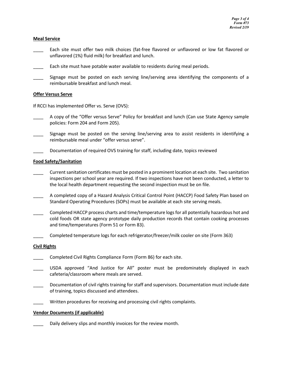 Form 73 Rcci Administrative Review (Ar) Checklist  Guidance - New Jersey, Page 3