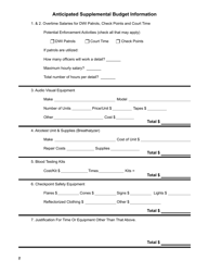 Drunk Driving Enforcement Fund Application - New Jersey, Page 2
