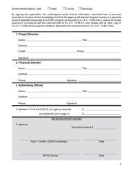Drunk Driving Enforcement Fund Application - New Jersey, Page 3