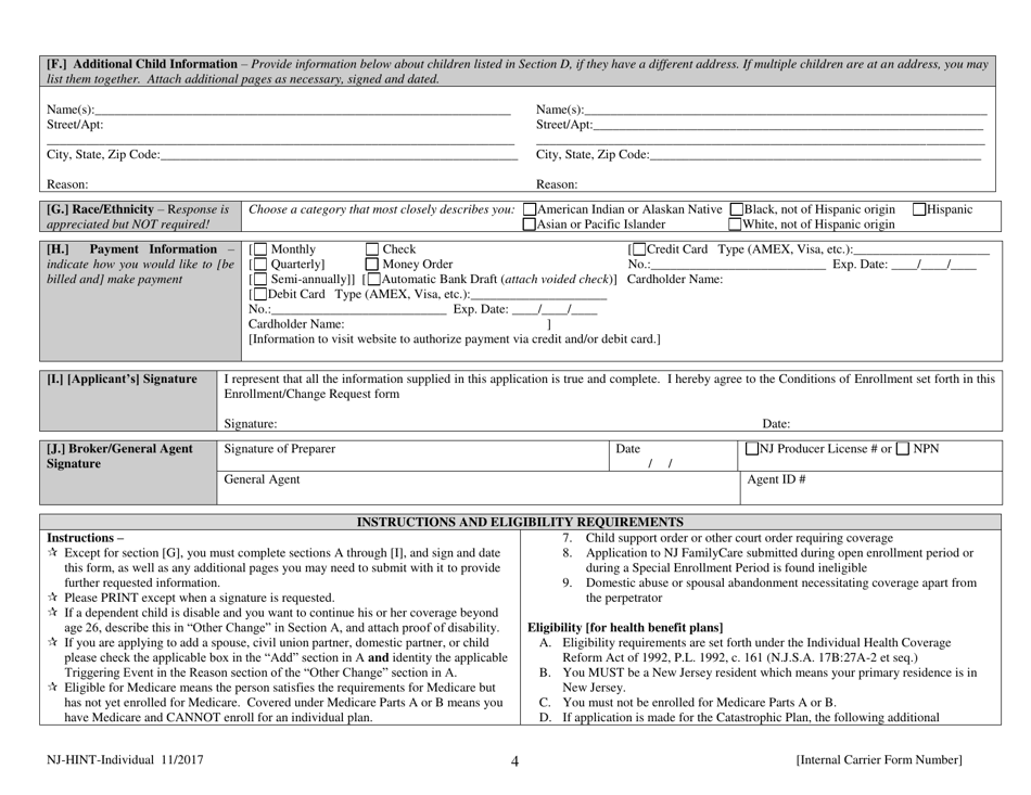 Nongroup Enrollment / Change Request - New Jersey, Page 4